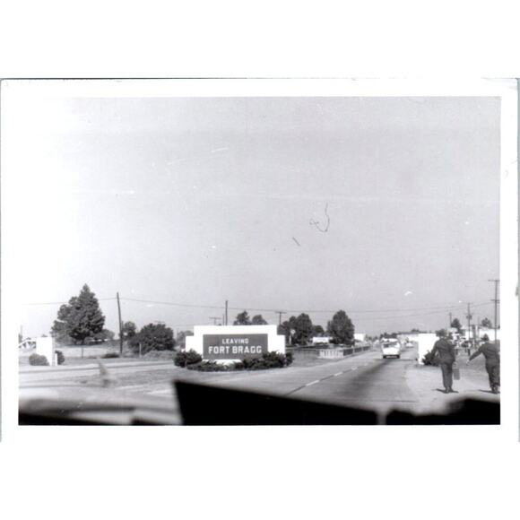 None Other - US Army Fort Bragg Exit Sign c1954 Army Photo AF1-AP1